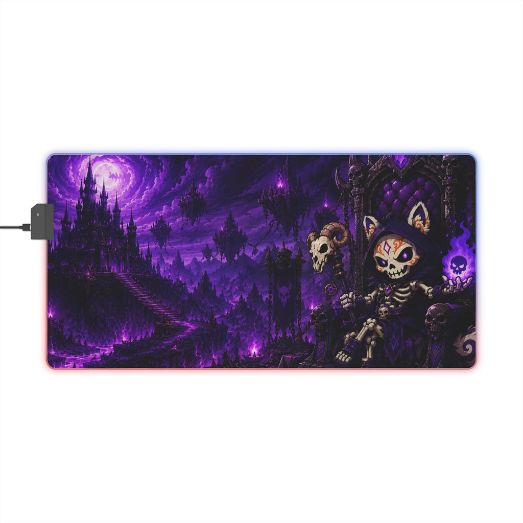 Tapis de souris Gaming RGB XXL Kid Skel – Trône des Ombres