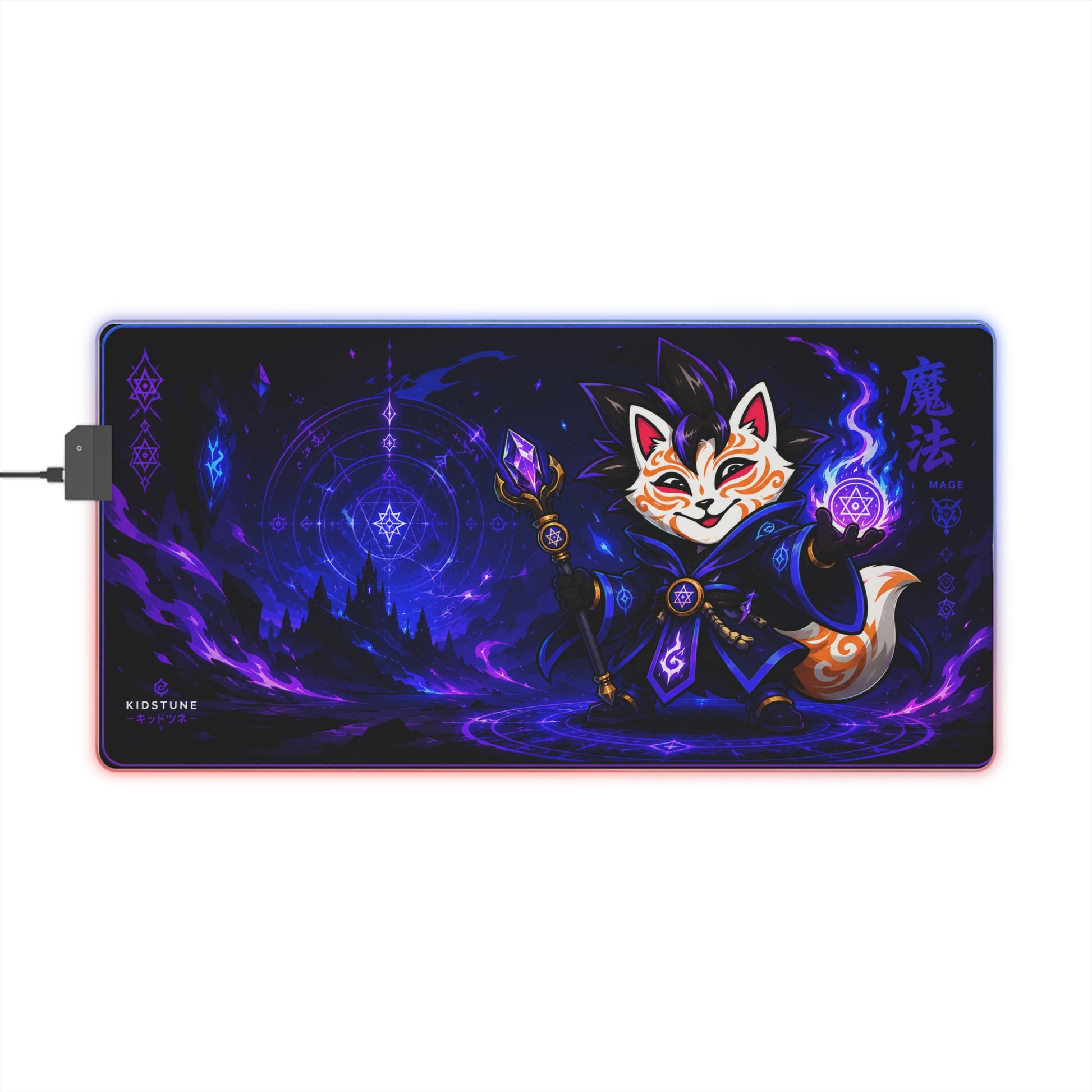 Tapis de souris LED XXL Kid Mage – Maître des Arcanes