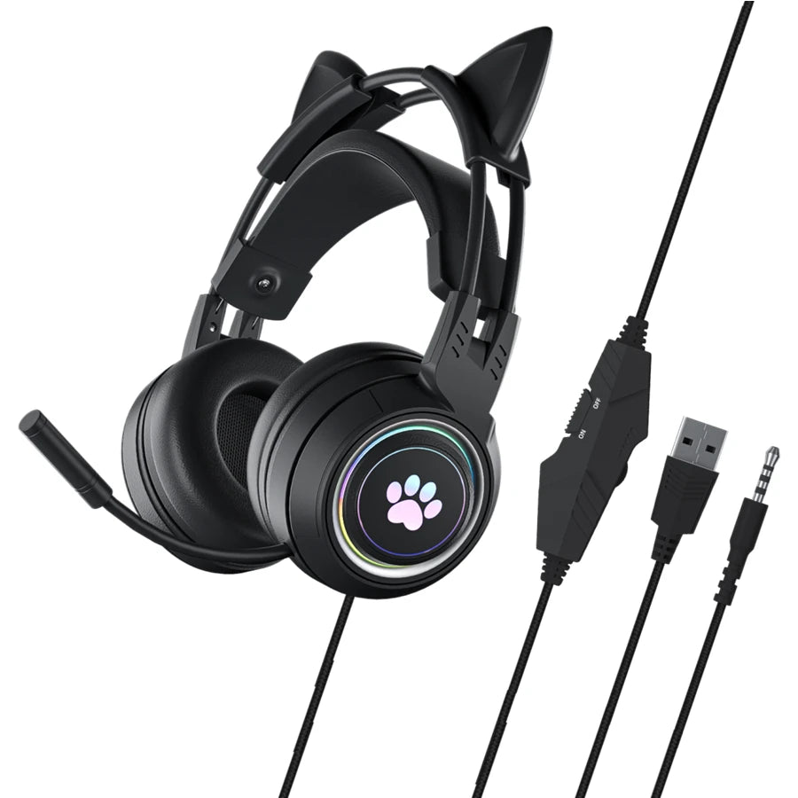 Casque Gaming Oreilles de Chat RGB – Kidstunes - Animkids Store