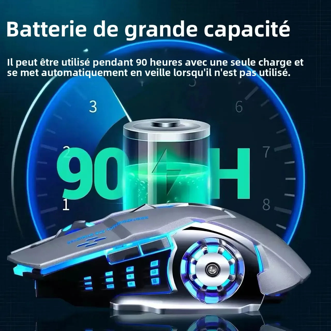 Souris Gaming RGB Bluetooth Double Mode – Sans Fil Rechargeable