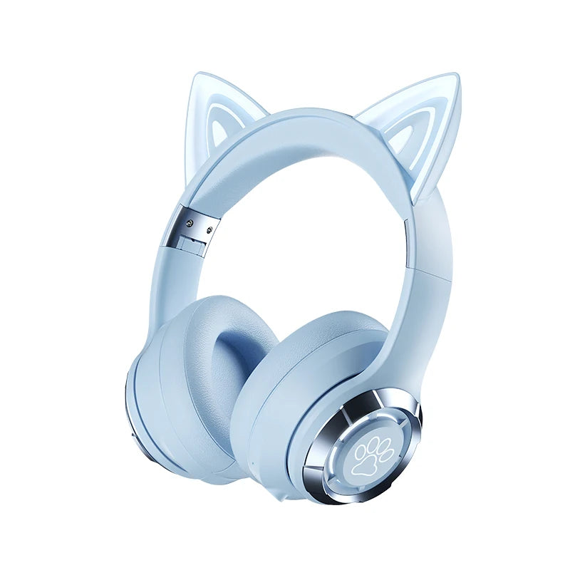 Casque Bluetooth Oreilles de Chat RGB Pliable – Kidstunes - Animkids Store