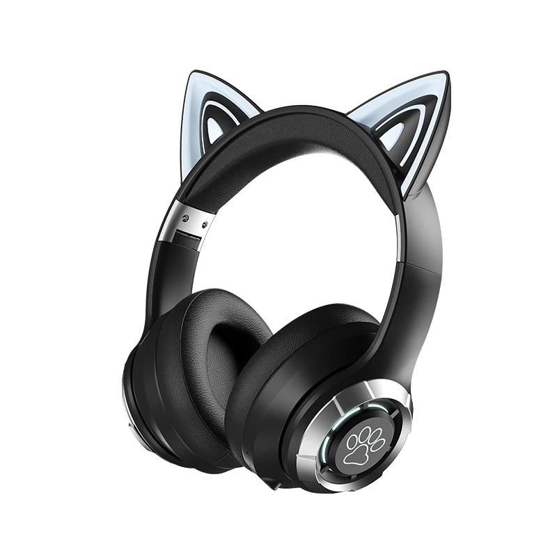 Casque Bluetooth Oreilles de Chat RGB Pliable – Kidstunes - Animkids Store