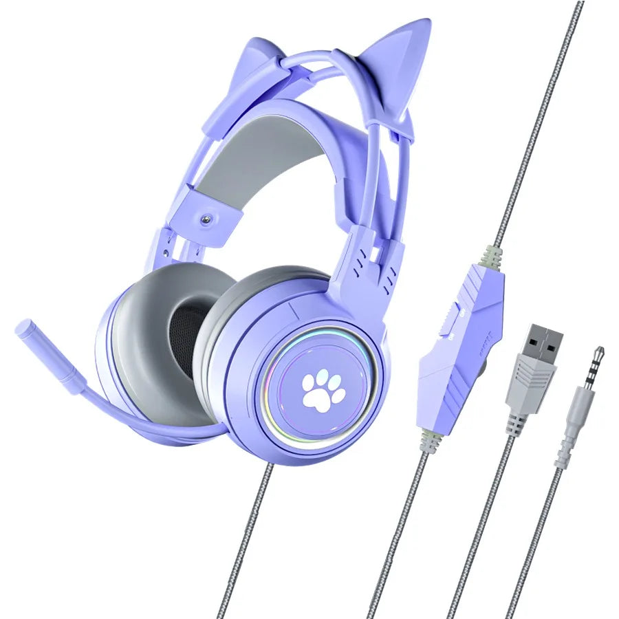 Casque Gaming Oreilles de Chat RGB – Kidstunes
