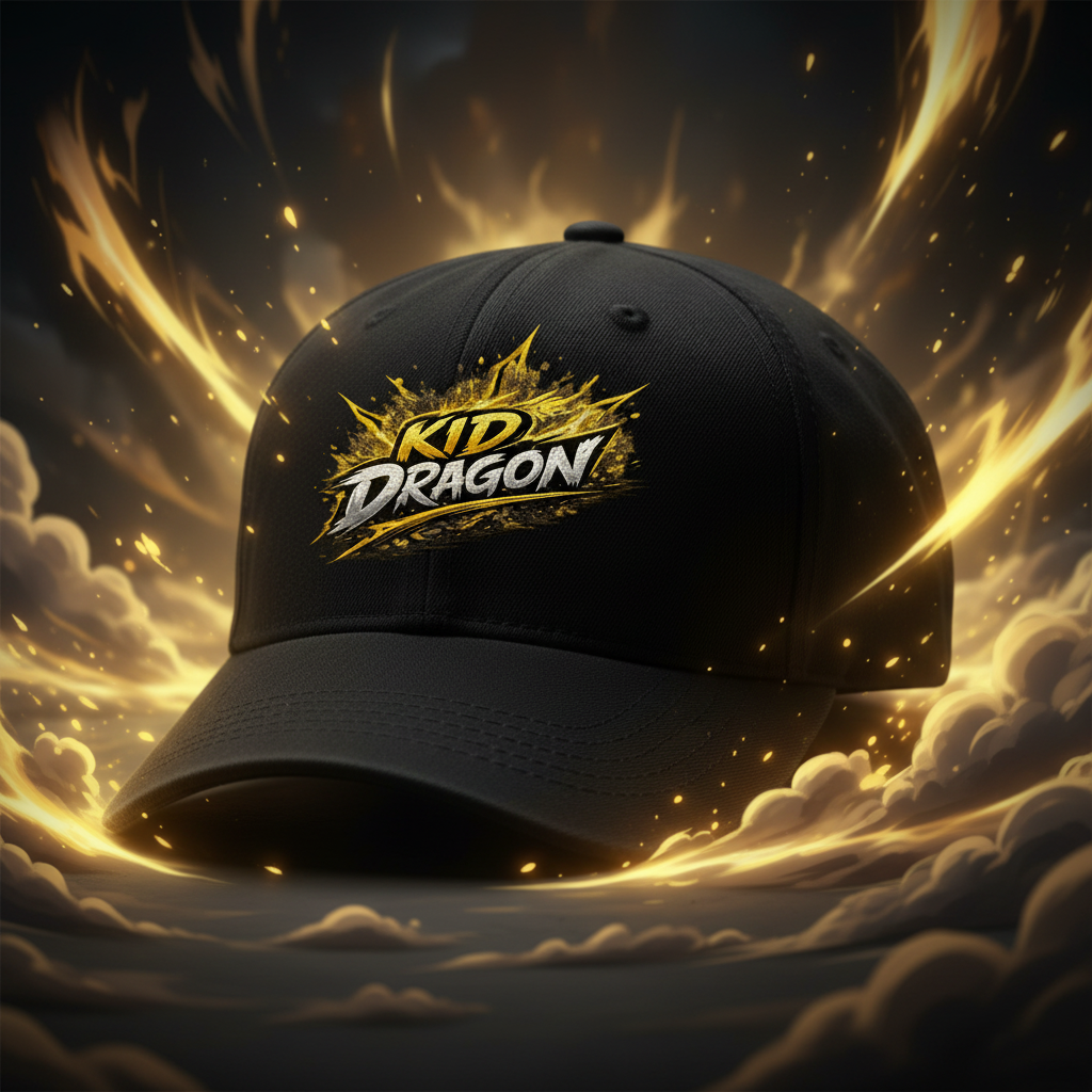 Casquette Kid Dragon ambiance dragon doré anime