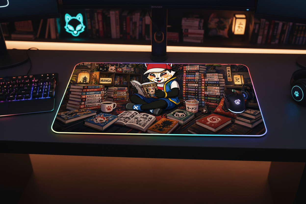 Tapis de Souris RGB — Kid Otaku - Le Maître des Livres