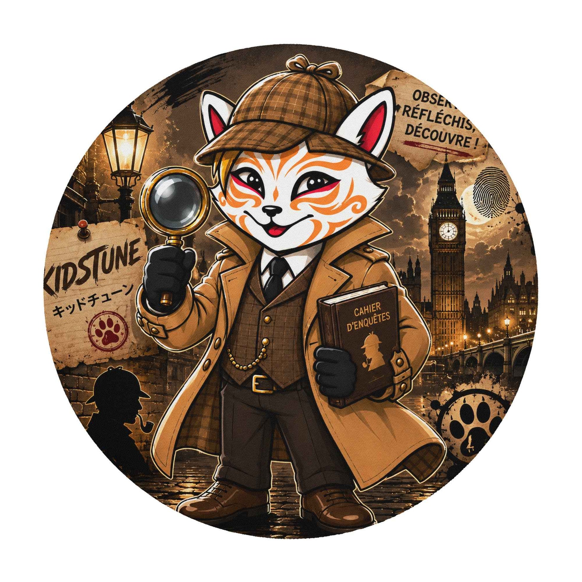 Tapis de souris Rond - Kid Detective