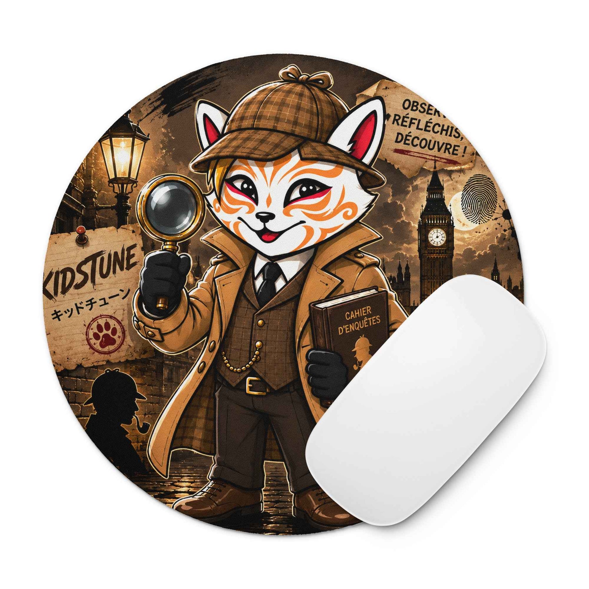 Tapis de souris Rond - Kid Detective