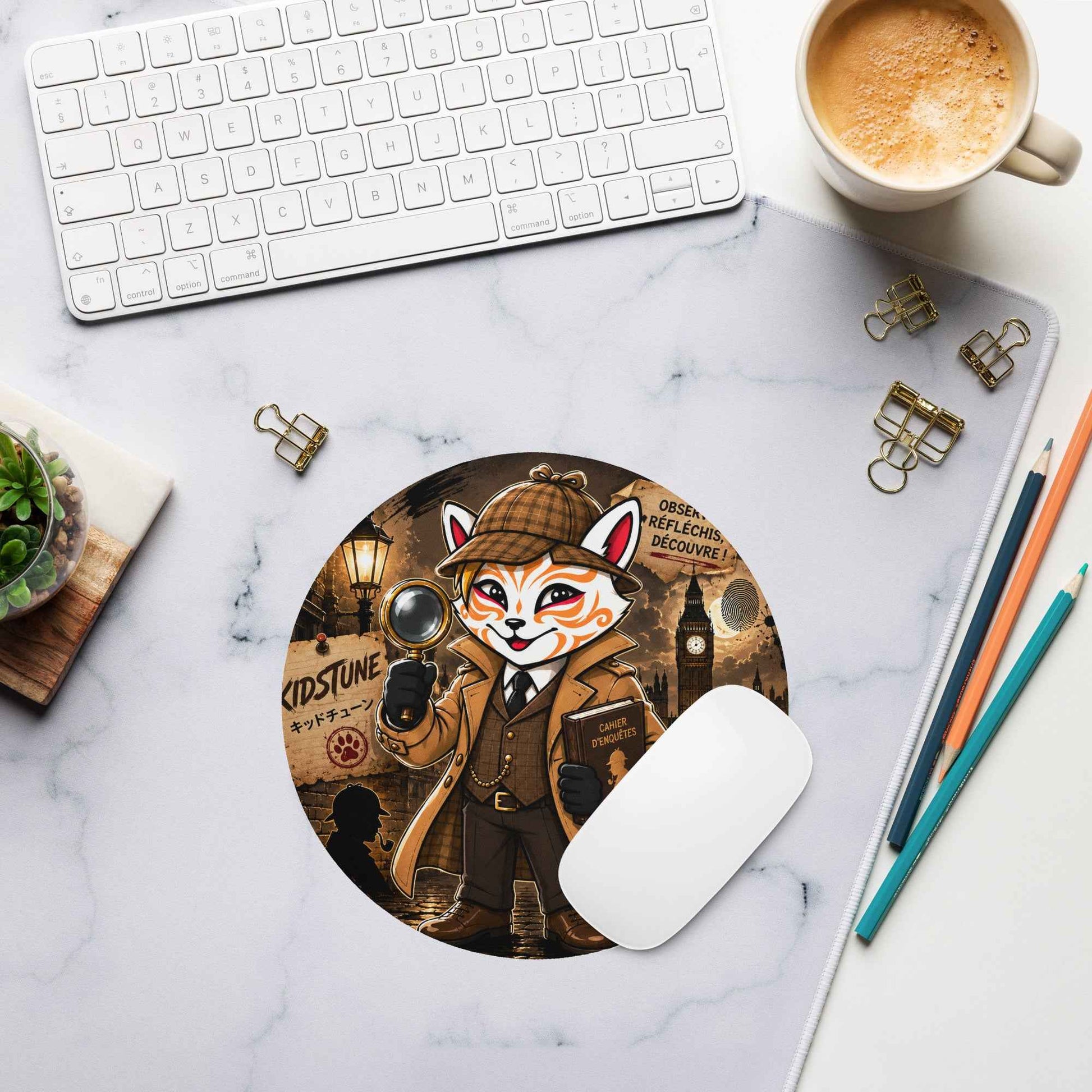 Tapis de souris Rond - Kid Detective