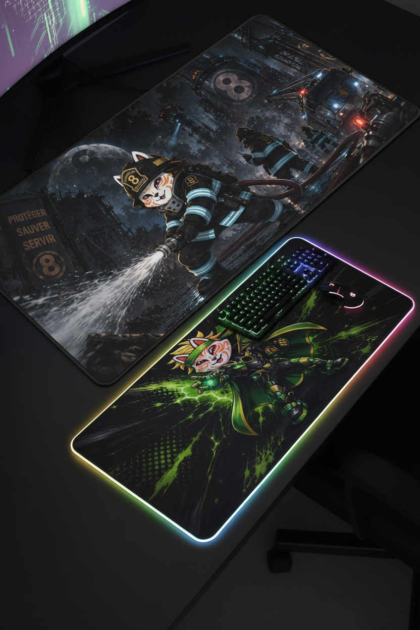 Tapis classique et RGB empilés verticalement